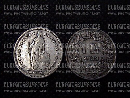 1939 Svizzera 1 Franco  in argento