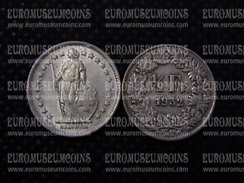 1932 Svizzera 1/2  Franco
