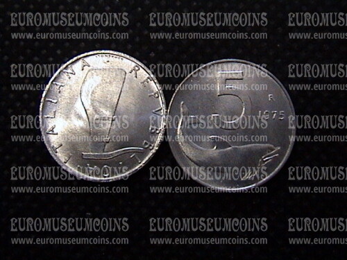 1975 Italia 5 Lire FDC