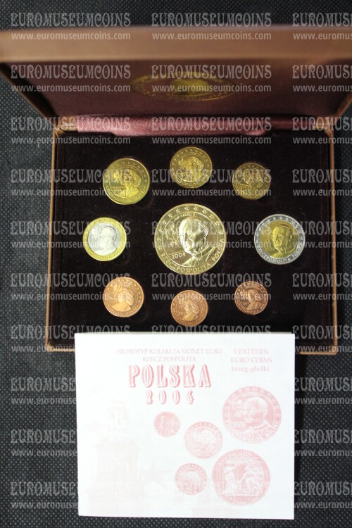 2004 Polonia serie prova euro coins  