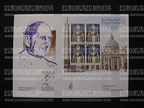 2014 Vaticano Beatificazione Paolo VI BF Busta primo giorno di emissione Venetia  