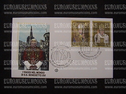 2008 Vaticano I Viaggi nel Mondo Busta primo giorno di emissione Filagrano
