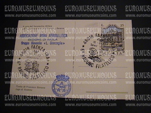 1973 Cartolina con Timbro 6° Raduno Filatelico Faenza Associazione Arma Aeronautica