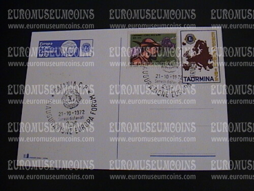 1972 Cartolina con Timbro Europa Forum Lions