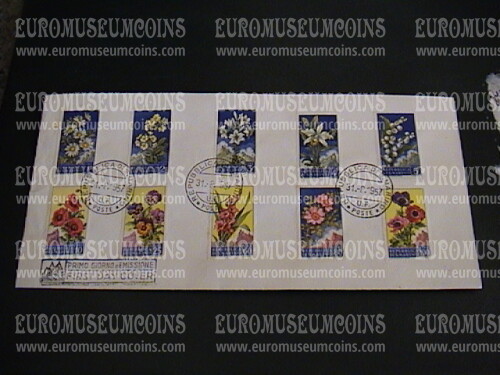 1957 San Marino Fiori Busta primo giorno di emissione 