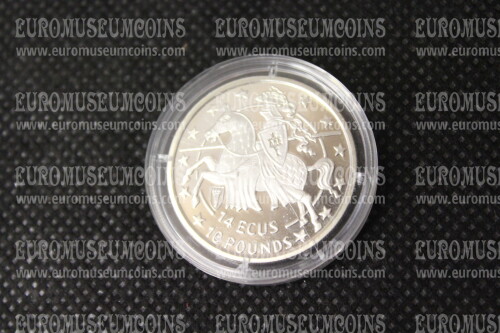 1992 Gibilterra 14 ECU Cavaliere in argento Proof