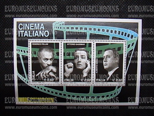 2010 Italia Foglietto BF56 Cinema Italiano