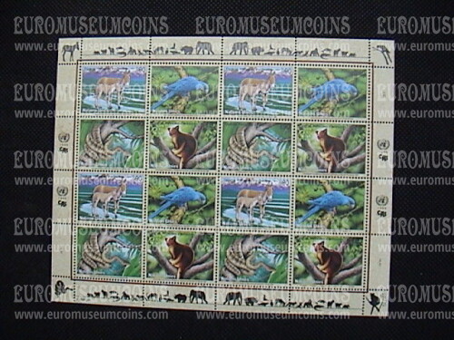 1999 Nazioni Unite Animali in Pericolo d'estinzione BF Ginevra