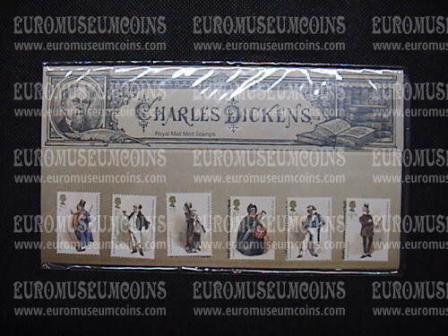 2012 Gran Bretagna Charles Dickens Francobolli + Foglietto 