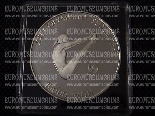 1987 Corea del Sud 10000 Won Argento Proof Olimpiade di Seul del 1988 Tuffi