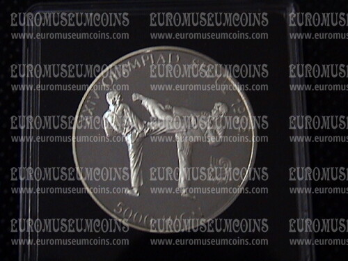 1987 Corea del Sud 5000 Won Argento Proof Olimpiade di Seul del 1988 Tae Kwon Do