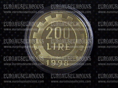 1998 Italia 200 Lire Proof 