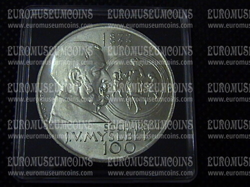 1972 Cecoslovacchia 100 Korun in argento Myslbek