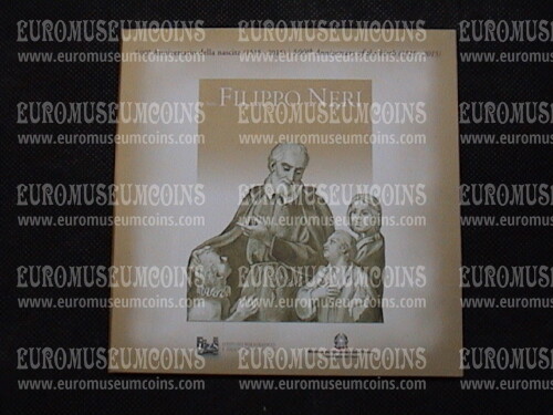 2015 Italia San Filippo Neri divisionale con 5 euro in argento FDC in folder ufficiale