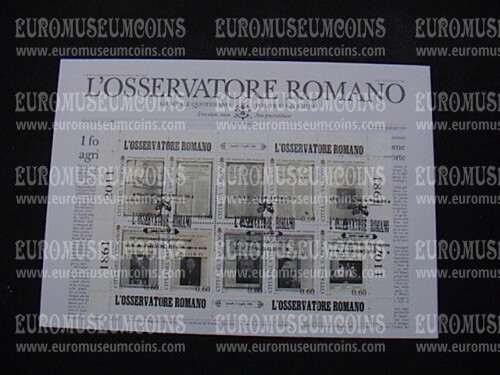 2011 Vaticano L'Osservatore Romano Busta primo giorno di emissione Filagrano