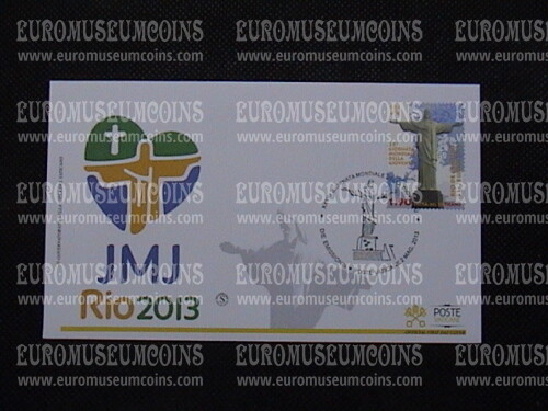 2013 Vaticano Giornata Mondiale della Gioventù Busta primo giorno di emissione Filagrano 