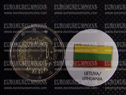 Lituania 2015 Bandiera U.E. 2 Euro commemorativo