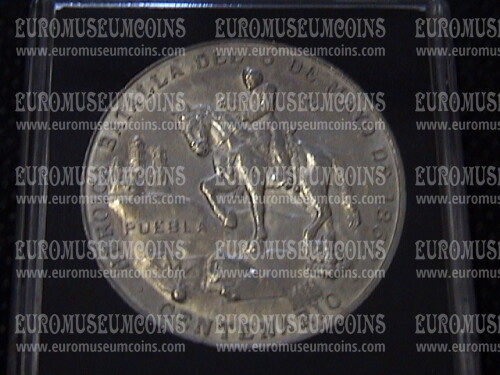 1962 Messico Puebla in argento Battaglia del 5 Maggio