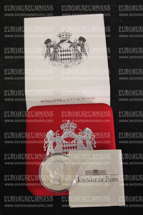 2008 Monaco 5 Euro Alberto II in argento