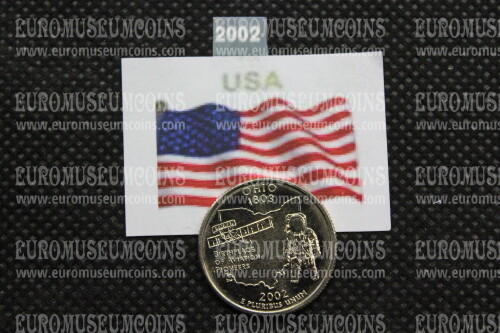 2002 Stati Uniti Ohio zecca P quarto di dollaro Stati 