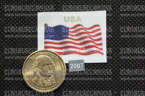 2007 Stati Uniti John Adams zecca P dollaro Presidenti