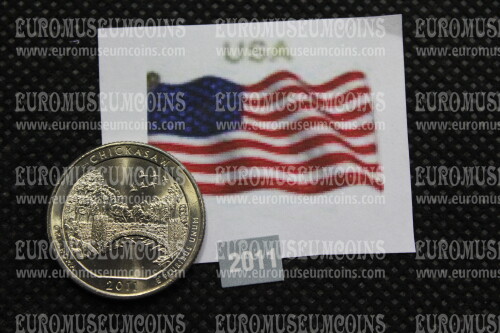 2011 Stati Uniti Chickasaw zecca D quarto di dollaro Parchi