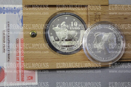 2003 Spagna 10 Euro in argento Proof Primo Anniversario dell' Euro