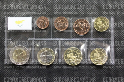 2010 Cipro serie 8 monete Euro in blister