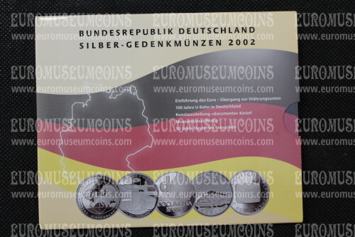 2002 Germania 10 Euro Proof in argento serie ufficiale