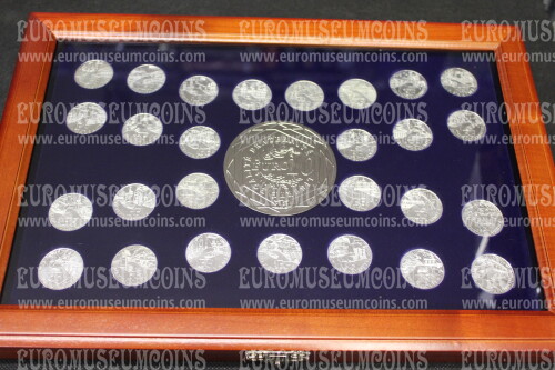 2011 Francia Regioni serie completa 27 x 10 Euro FDC in argento FDC