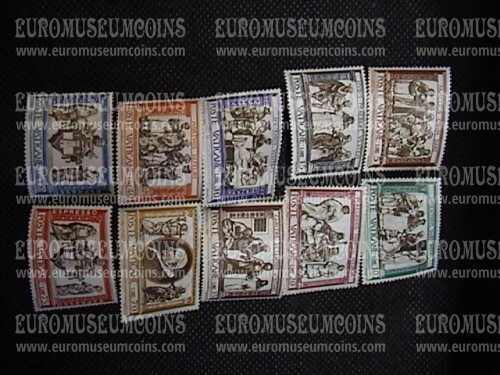1960 Opere di Misericordia 10 francobolli Vaticano