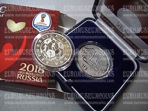2018 Italia 10 Euro PROOF FIFA World Cup Russia