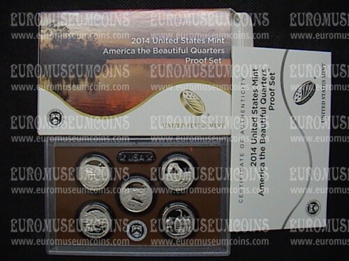 2014 USA America Quarters proof set Parchi