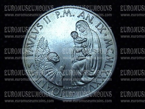 1987 Vaticano 1000 Lire Anno IX in argento
