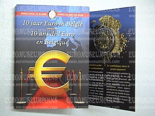 Belgio 2012 Decennale TYE 2 Euro commemorativo in minifolder