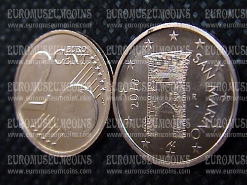 2018 San Marino 2 Centesimi di Euro nuovo conio 