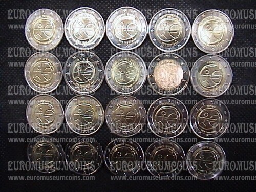 2009 EMU 20 monete 2 Euro commemorativo Giro Completo