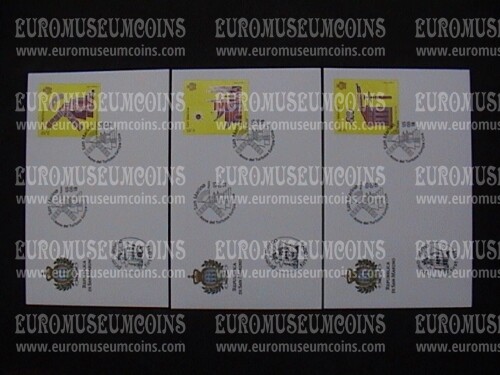 2018 FDC Anno Turismo Europa - Cina San Marino 1 serie su 3 buste