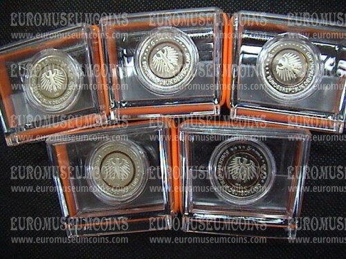 2018 Germania Zona Subtropicale 5 Euro commemorativo Proof ADFGJ