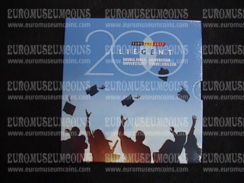 2017 Belgio divisionale FDC 200° Anniversario Università di Liegi e Gent in confezione ufficiale
