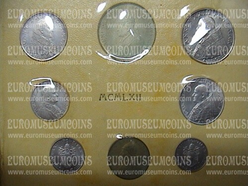 1962 Vaticano divisionale con Lire 500 in argento FDC Anno  IV - Concilio