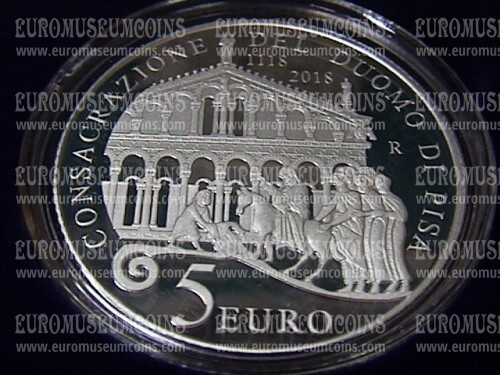 2018 Italia 5 Euro PROOF Duomo di Pisa in argento
