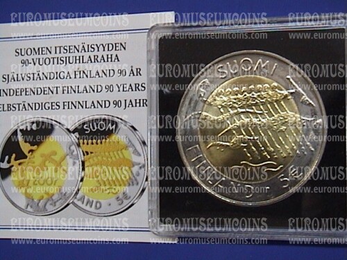 2007 Finlandia 5 Euro 90° Indipendenza
