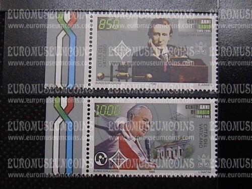 1995 Marconi Centenario Radio Vaticano 2v.