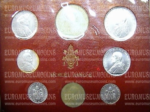 1964 Vaticano divisionale con Lire 500 in argento FDC Anno II - 2°