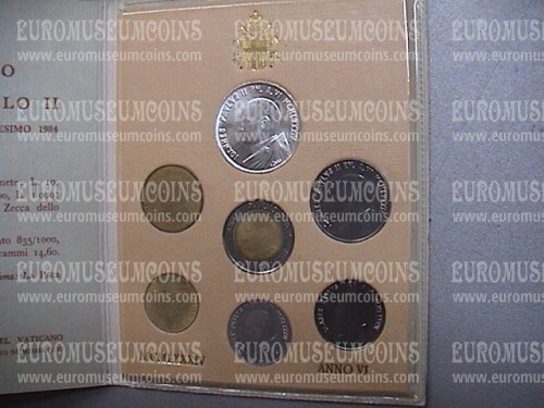 1984 Vaticano divisionale con Lire 1000 in argento FDC Anno VI