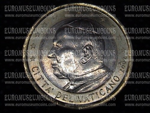 2002 Vaticano 1 euro Papa Giovanni Paolo II da set ufficiale