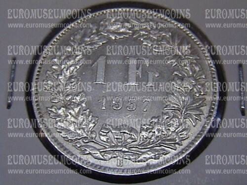 1957 Svizzera 1 Franco  in argento