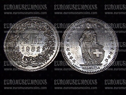 1982 Svizzera 1/2  Franco