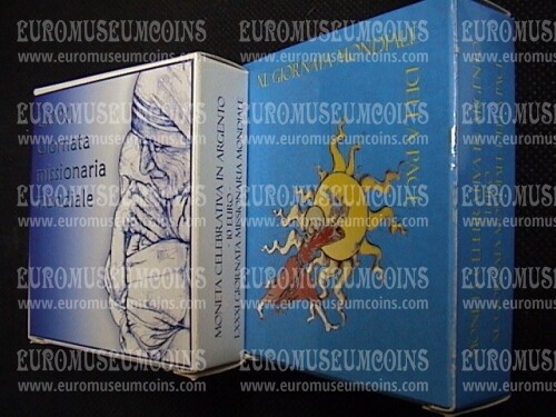 2007 Vaticano Dittico 5 + 10 Euro Proof Giornata Mondiale della Pace e Giornata Missionaria Mondiale in argento con cofanetto  